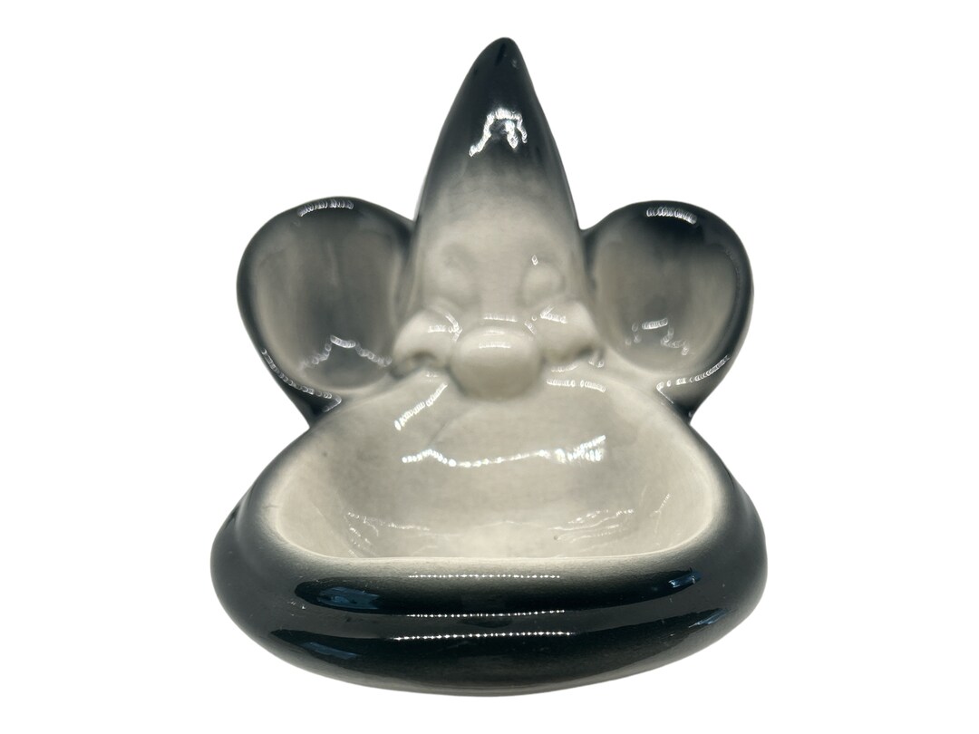 Vintage 1957 Disney Ceramic Dopey, Gnome Dresser Caddy. Fine Ent. Inc