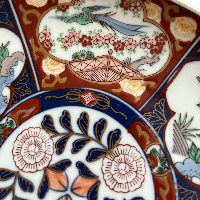 Large 9 Japanese Gold Imari Hand Painted Porcelain Etsy