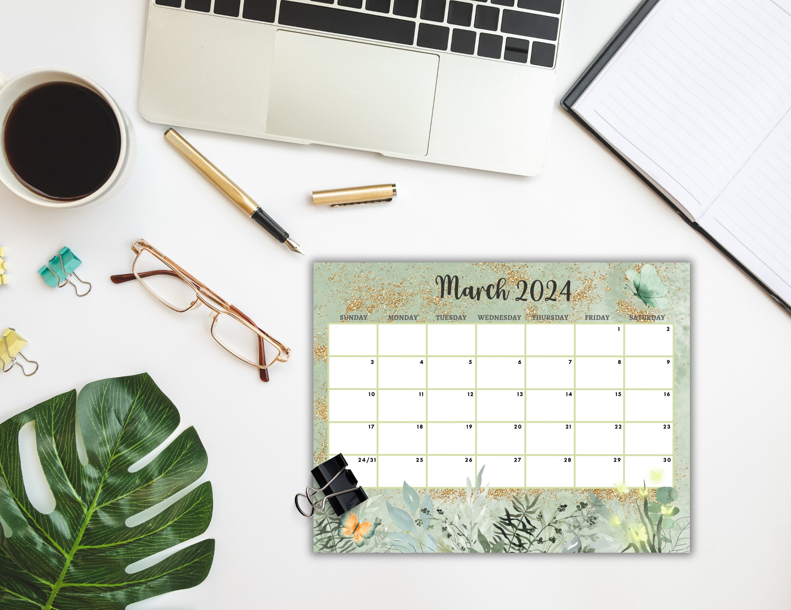 EDITABLE March 2024 Calendar Printable Fillable March Monthly Planner ...