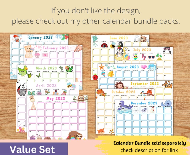EDITABLE May 2023 Calendar Kawaii Planner Cute Printable Etsy Australia