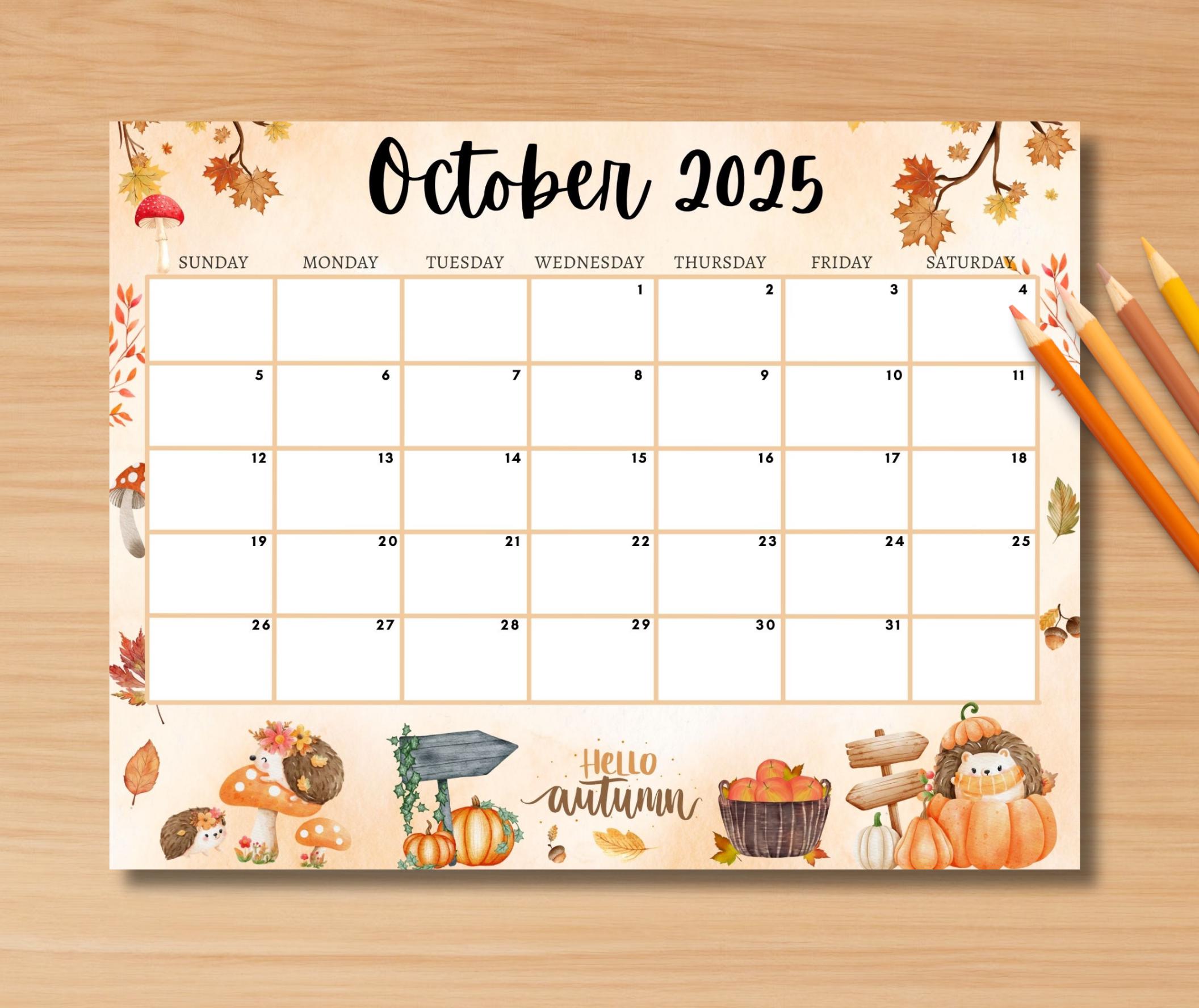 October Printable - Etsy, image size:2112x1776