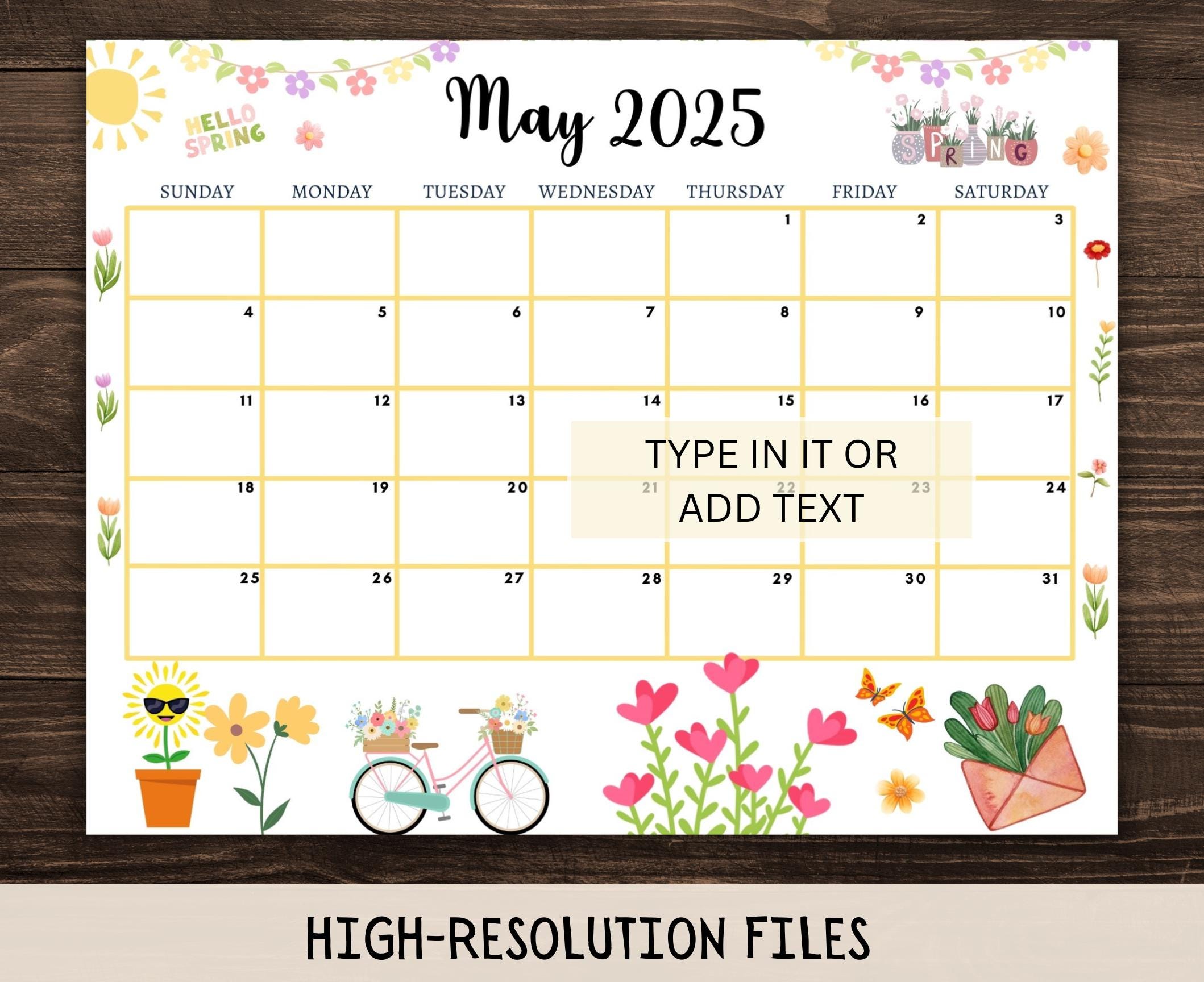 EDITABLE Monthly Calendar 2025 Bundle, Printable Fillable Monthly ...