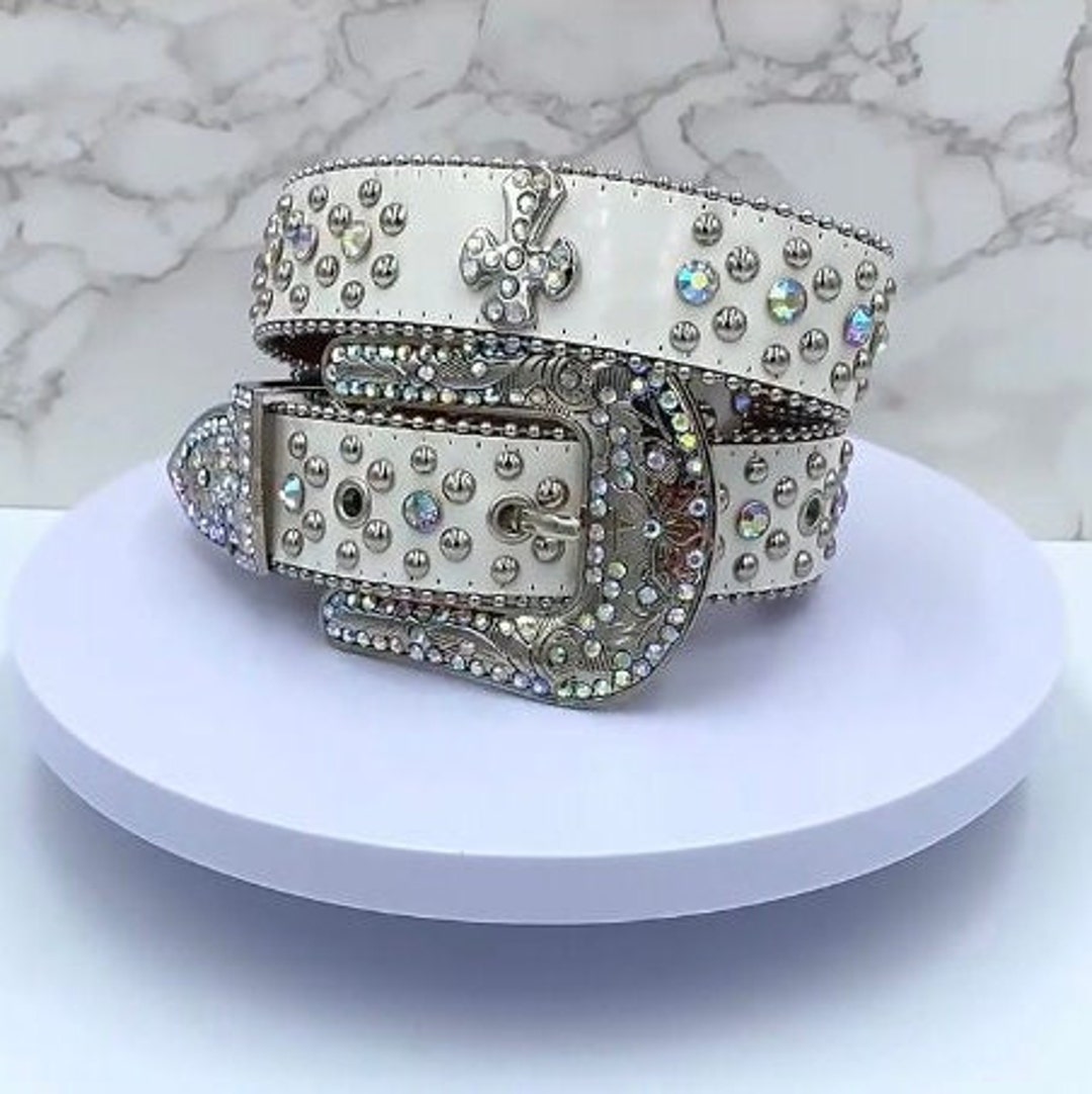 Rhinestone Studded Y2k Belt Etsy