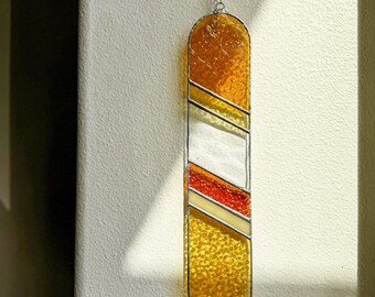 Atrapasueños de vidrieras / Adorno de ventana hecho a mano / Arte en vidrio colorido