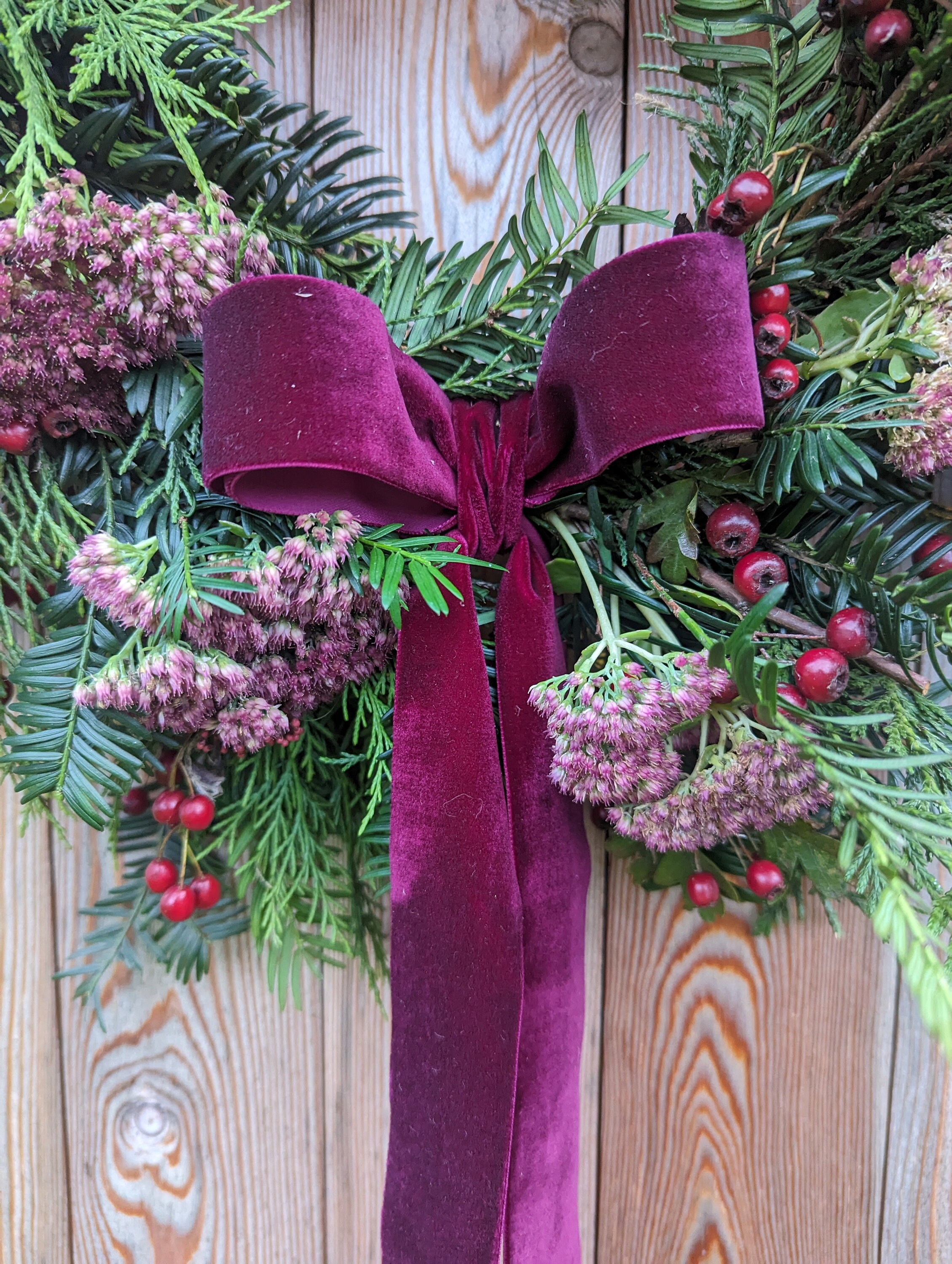 PRE ORDER Handmade Fresh Christmas Wreath Berries Etsy UK