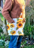 Cross body peg bag,peg bag fabric,large peg bag,peg bag with shoulder strap,clothes peg storage,sunflower peg bag,new home gift for couple.