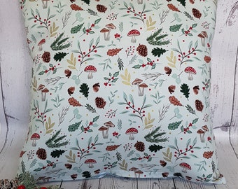 Woodland cushion, nature cushion cover, 45cm x 45cm cushion covers, woodland decor.