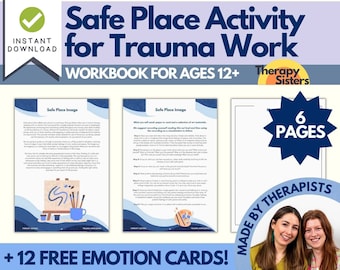 Trauma Informed Safe Place Therapeutic Activity | Trauma Psychoeducation Trauma Focused CBT Worksheets Trauma Informed Care Trauma Counselor