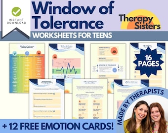Window of Tolerance Worksheet | Trauma Therapy DBT Therapy Office Decor Therapy Worksheet Therapy Tools Social Emotional Learning CBT Book