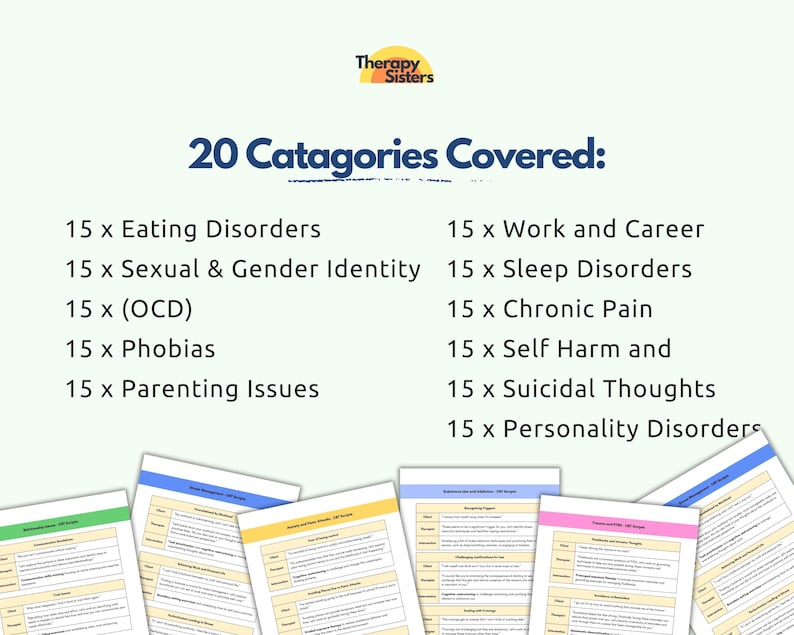 CBT Therapy Session Scripts | Therapy Note Sentence Starters Therapy ...