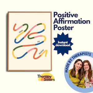 Positieve bevestiging poster | Groeimindset versus vaste mentaliteit Therapie Office Decor CBT Poster Counselor Office Decor Kalmte hoek poster