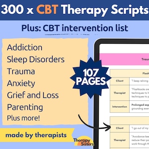 Sessiescripts CGT-therapie | Therapienotitie Zin Starters Therapie-interventiebegeleider Cheatsheet SOAP Notitiesjabloon SMART Social Work