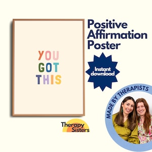 Positieve bevestiging poster | Groeimindset versus vaste mentaliteit Therapie Office Decor CBT Poster Counselor Office Decor Kalmte hoek poster