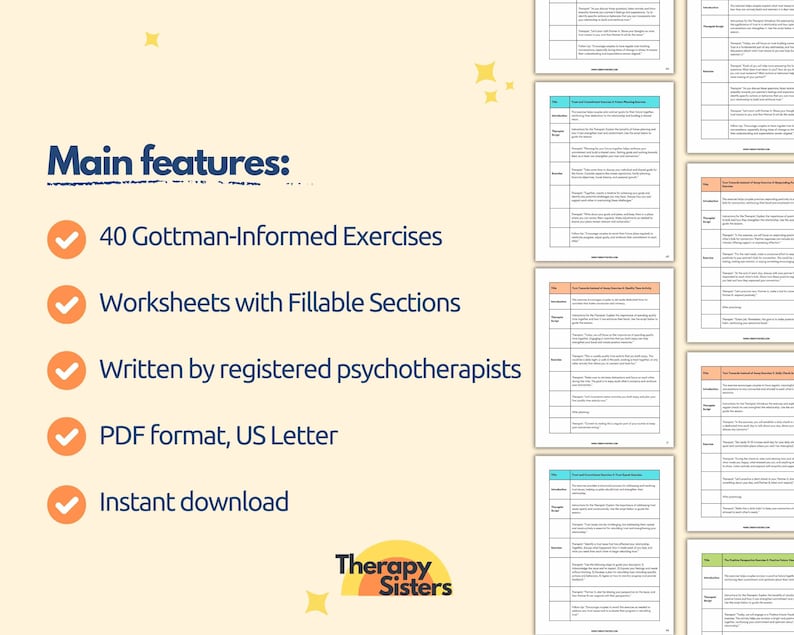 Couples Therapy Exercises and Fillable Worksheets | Communication Tools ...