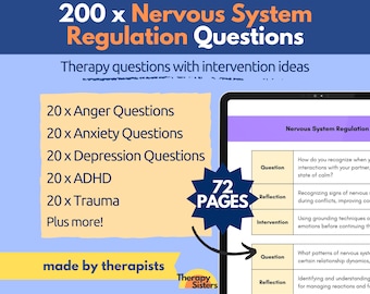 Nervous System Regulation Therapy Question | Polyvagal Theory Prefrontal Cortex Trauma Therapy Autonomic Nervous System Trauma Counselor CBT