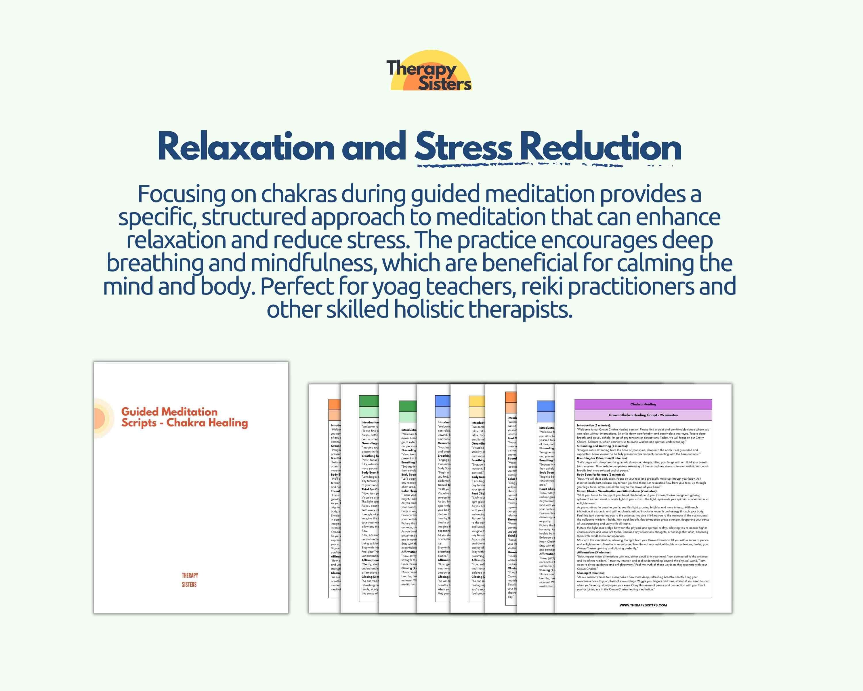 8 X 25-minute Chakra Meditation Scripts Holistic Therapy Resources Yoga ...