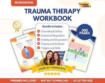 Trauma Therapy Workbook BUNDLE | CPTSD PTSD Workbook Trauma Processing crisis therapy