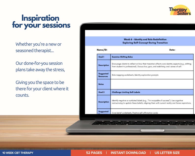 10 Week CBT Session Plans | CBT Activities Therapy Scripts Progress ...