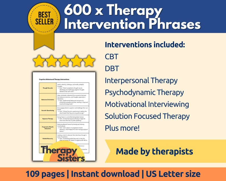 Hipaa compliant therapy intervention phrases act anger management anxiety cbt dbt depression mental health digital download evidence based interventions progress notes therapy intervention trauma informed treatment plan