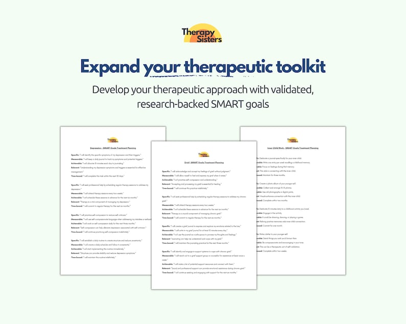 SMART Goals Treatment Planning Guide | Therapy Interventions Therapy ...