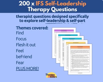 200 x IFS Self-Leadership Questions Bundle | Internal Family Systems Therapy Interventions Therapy Cheat Sheet Phrases Self-Part IFS