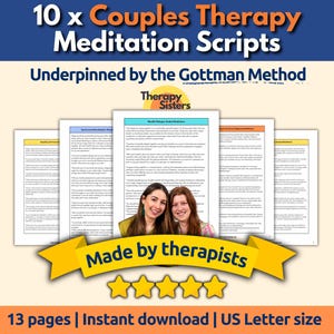 10 x Couples Therapy Guided Meditation Scripts | Couples Counselling Reacting and Responding Questions Marriage Counselling Gottman Method