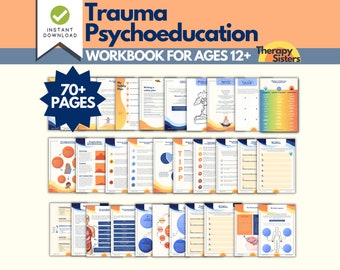 Trauma Psychoeducation Workbook | Trauma Journal Printable CBT Anxiety Workbook Anger Management Therapy Self Care Journal Mental Health