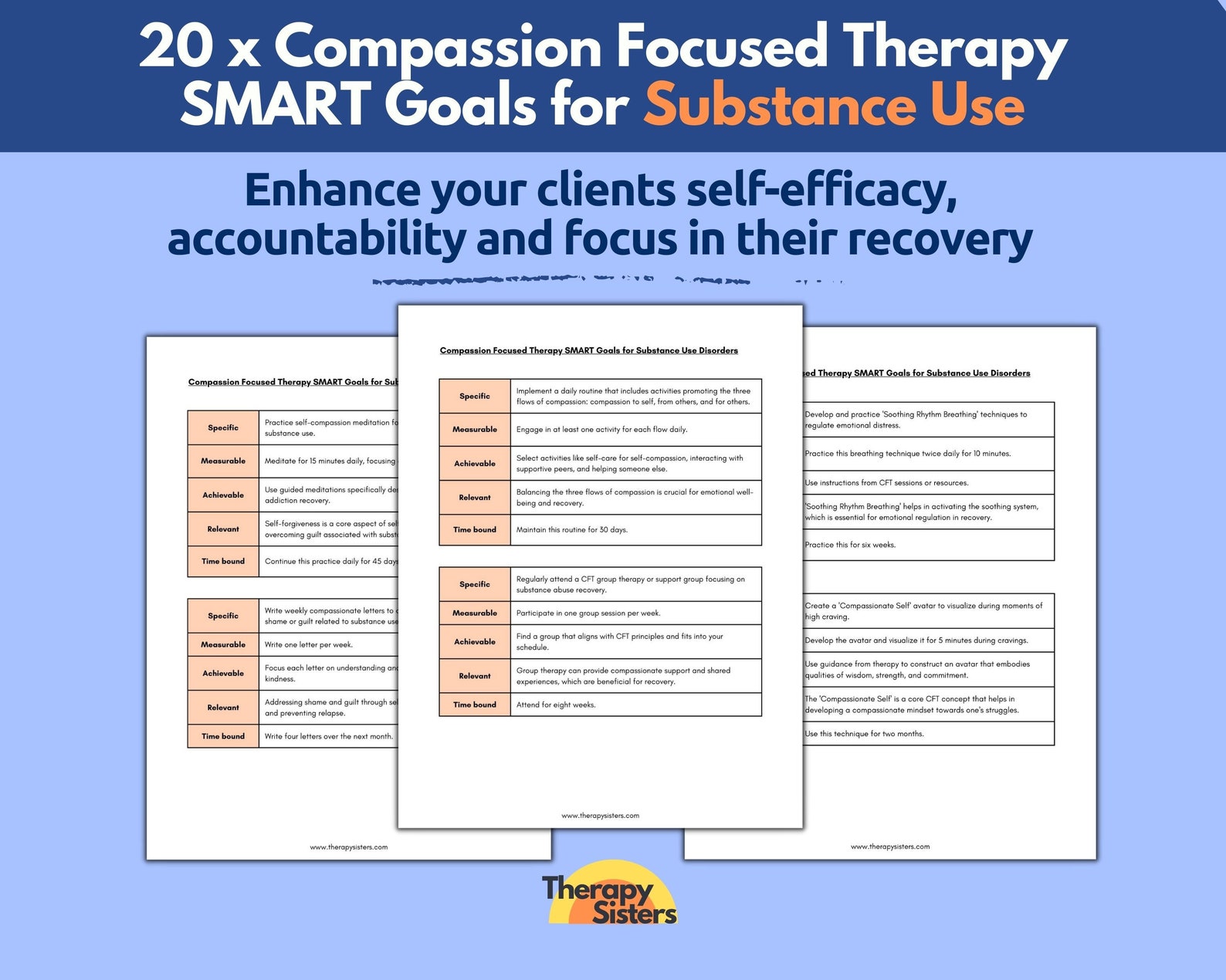 CFT SMART Goals for Addiction and Sobriety Treatment Planning ...