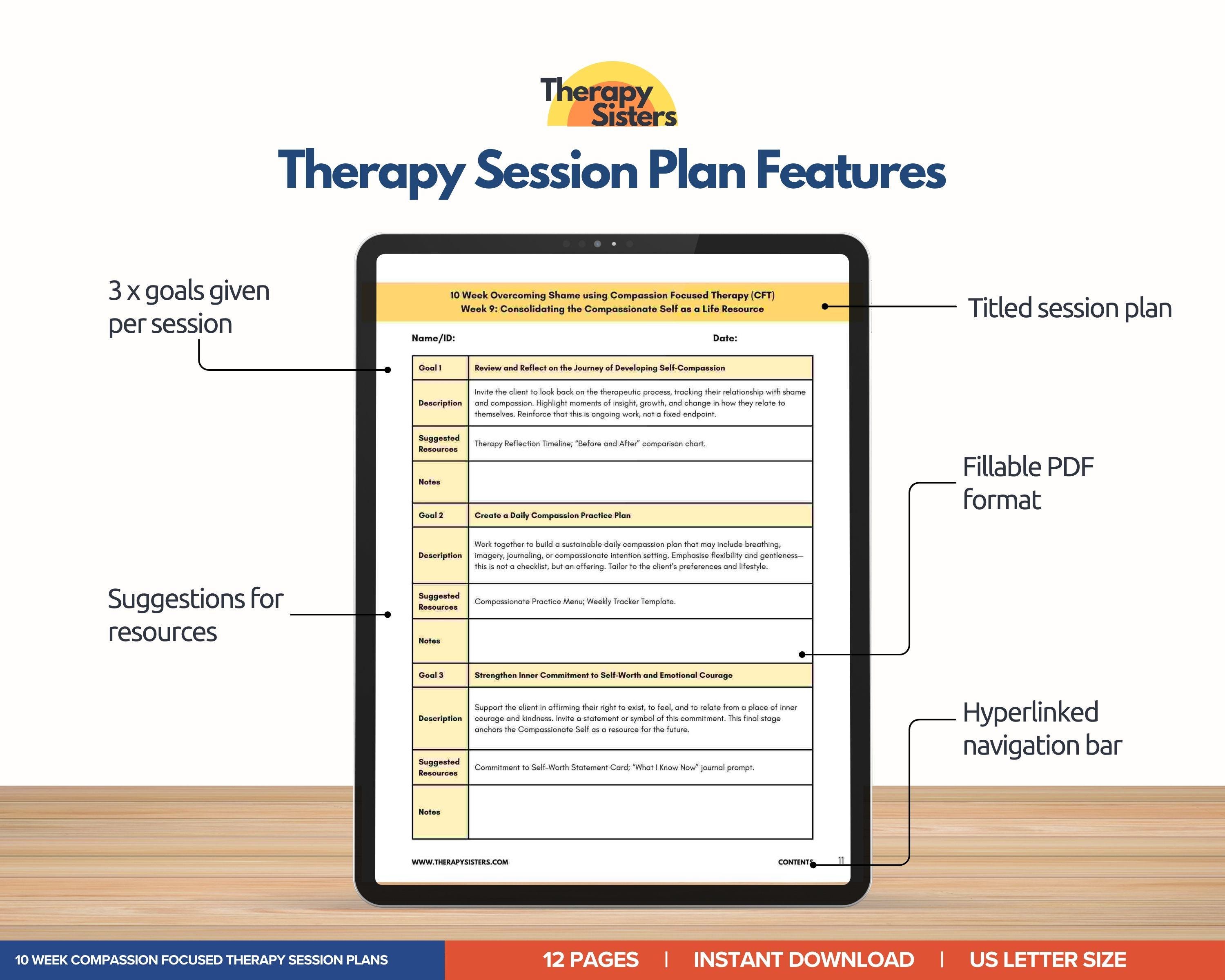 10 Week Overcoming Shame Using CFT Session Plans | CBT Activities ...