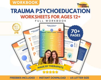 Trauma Psychoeducation Workbook | Trauma Journal Printable CBT Anxiety Workbook Anger Management Therapy Self Care Journal Mental Health