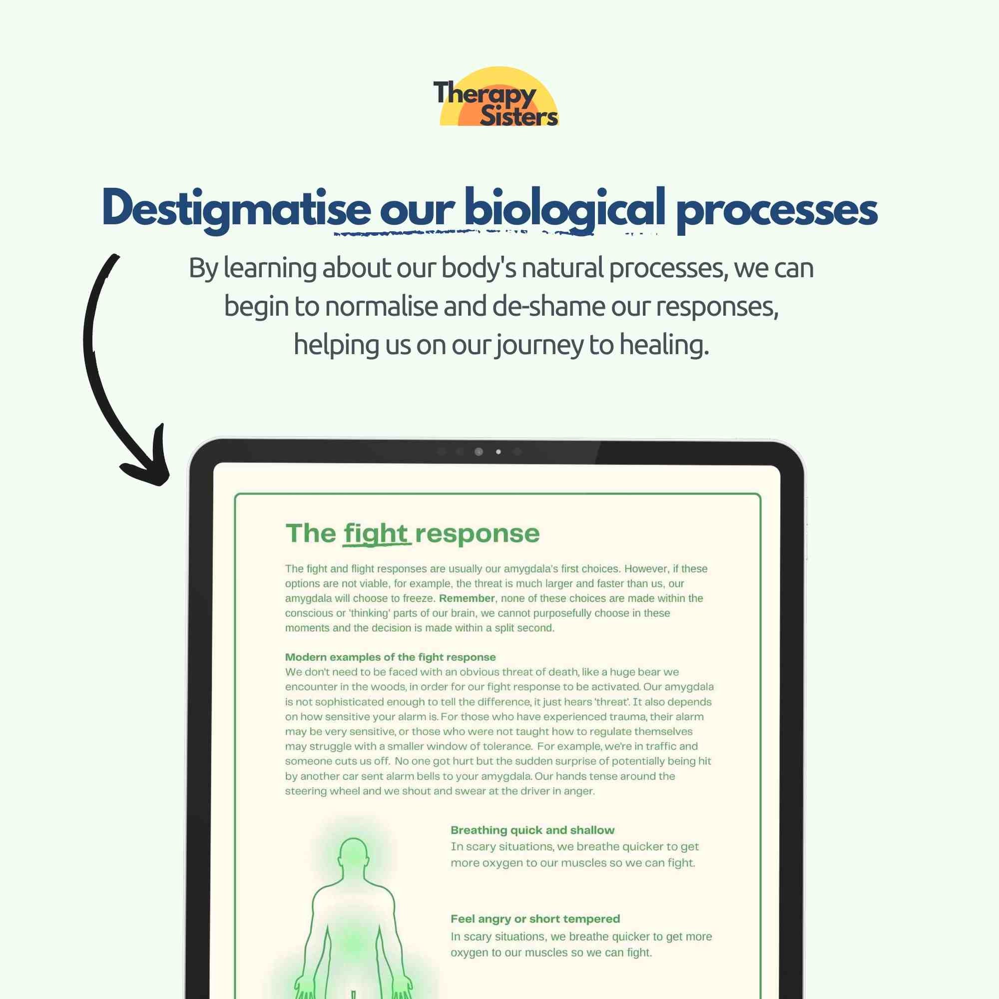 Adults Fight Flight Freeze Workbook | Polyvagal Theory Nervous System ...