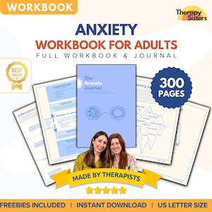 Anxiety Journal | Anxiety Workbook Planner Anxiety Tracker Mental Health Journal Wellness Journal Gratitude Journal iPad CBT Resource DBT