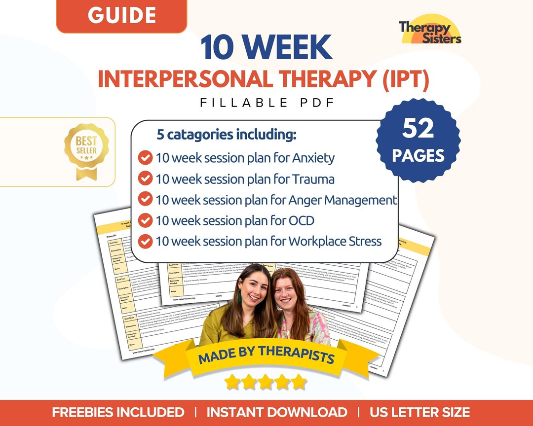 10 Week Interpersonal Therapy (IPT) Session Plans | CBT Activities ...