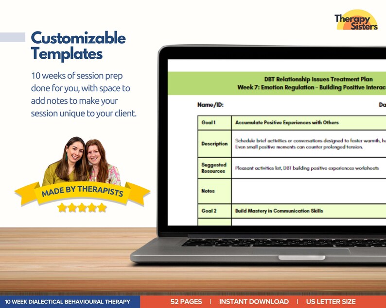 Dbt Progress Note Example 10 Week DBT Session Plans | Dialectical Behavioural Therapy Progress ...