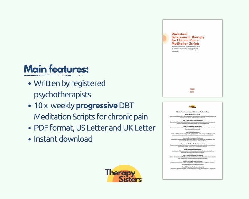 10-week 25-minute DBT Chronic Pain Meditation Scripts | Therapy ...