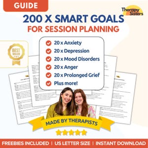 SMART Goals Treatment Planning Guide  | Therapy Interventions Therapy Cheat Sheet Phrases IFS Therapy ACT Counselor Questions Treatment Goal