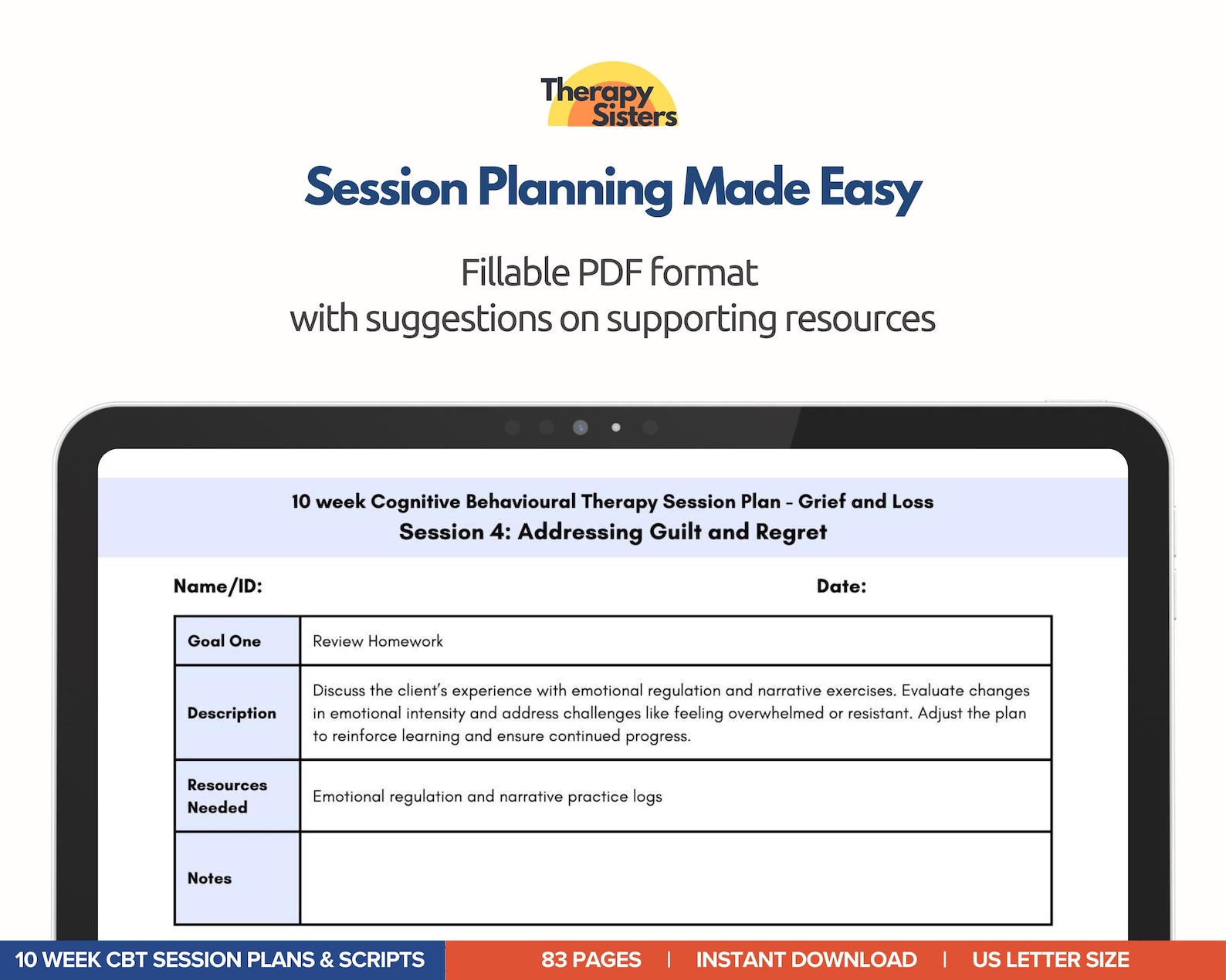 First Session Counselor Script Examples 10 Week CBT Session Plans | CBT Activities Therapy Scripts Progress ...