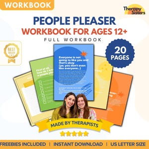 People Pleasing Workbook | Psychologist Resource Therapy worksheets School Counselling Resources Self Care Cards Therapy Office Decor DBT