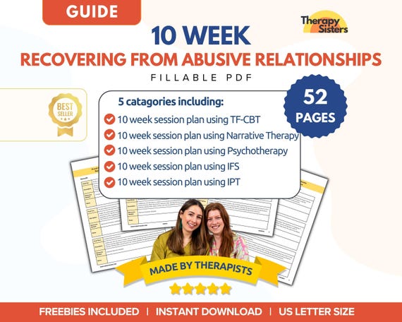 10 Week Recovering from Abusive Relationships Therapy Session Plans | CBT Progress Notes Therapy Script Therapy Cheat Sheet Counsellor |
