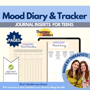 Digitaal stemmingsdagboek en tracker | Dagelijkse stemmingstracker Stemmingsdagboek Stemmingsgrafiek Gevoelens Emotietracker Stemmingslogboek Zelfzorgdagboek CBT-dagboek