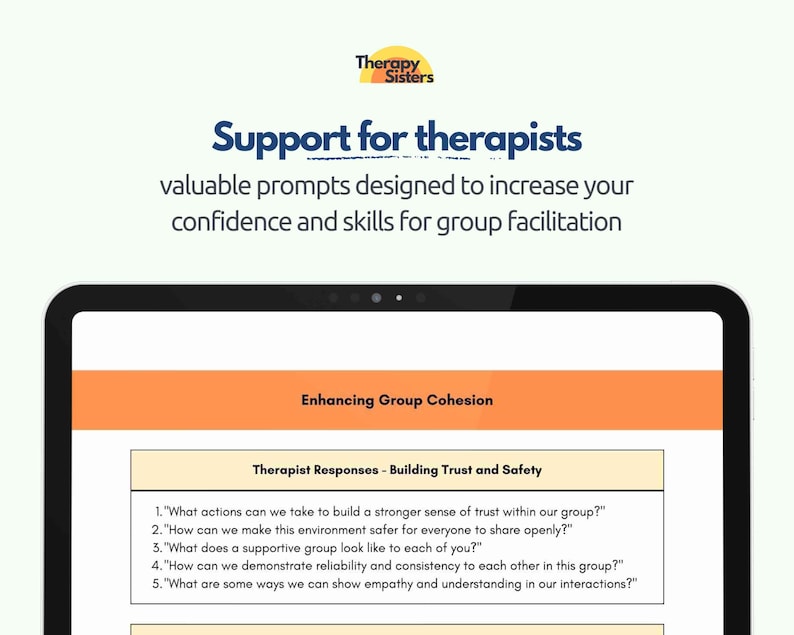 600 X Group Therapy Facilitation Prompts | Counseling Tools Group ...