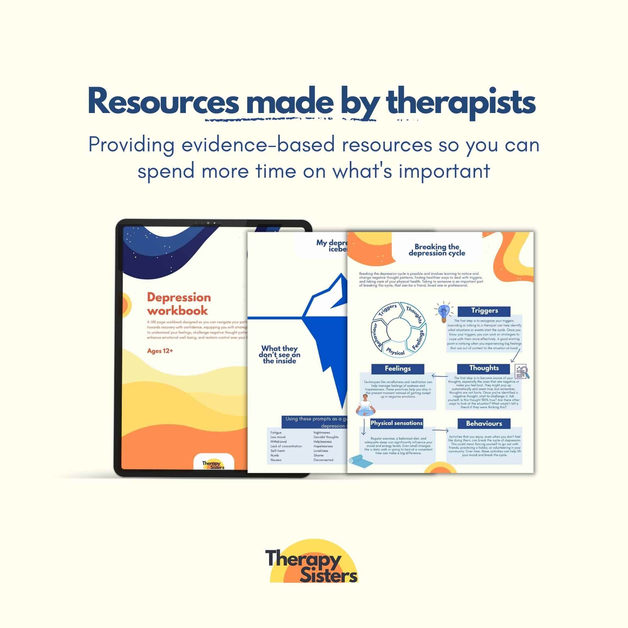 Depression Workbook Journal CBT Coping Skills DBT Depression - Etsy