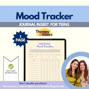 Digitale stemmingstracker | Dagelijkse stemmingstracker | Stemmingsdagboek | Stemmingsgrafiek | Gevoelens / Emotie Tracker | Stemmingslogboek | Zelfzorgdagboek | CBT