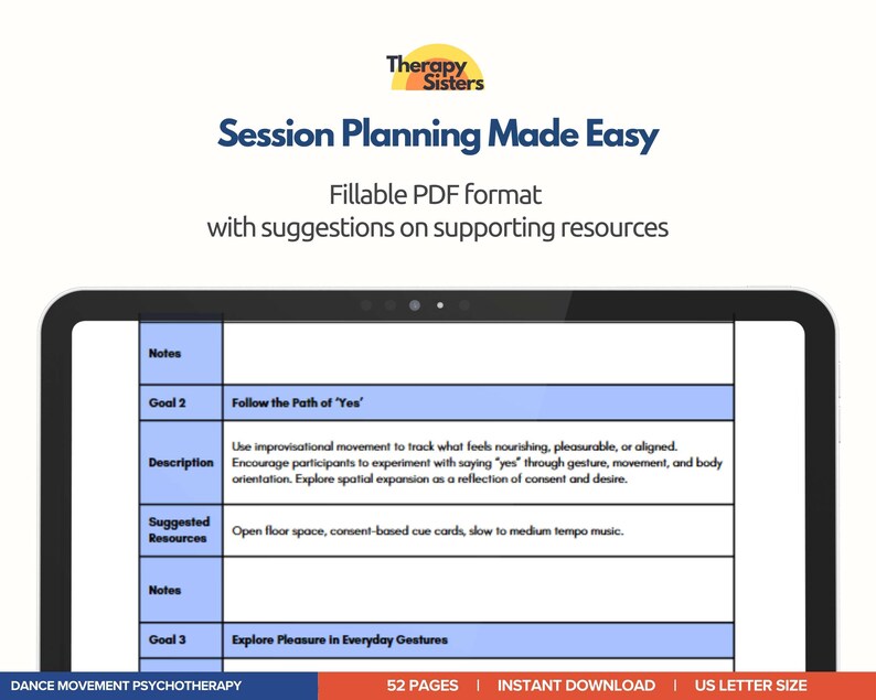 Session Planner Guide 10 Week Dance Movement Psychotherapy Session Plans | CBT Activities ...