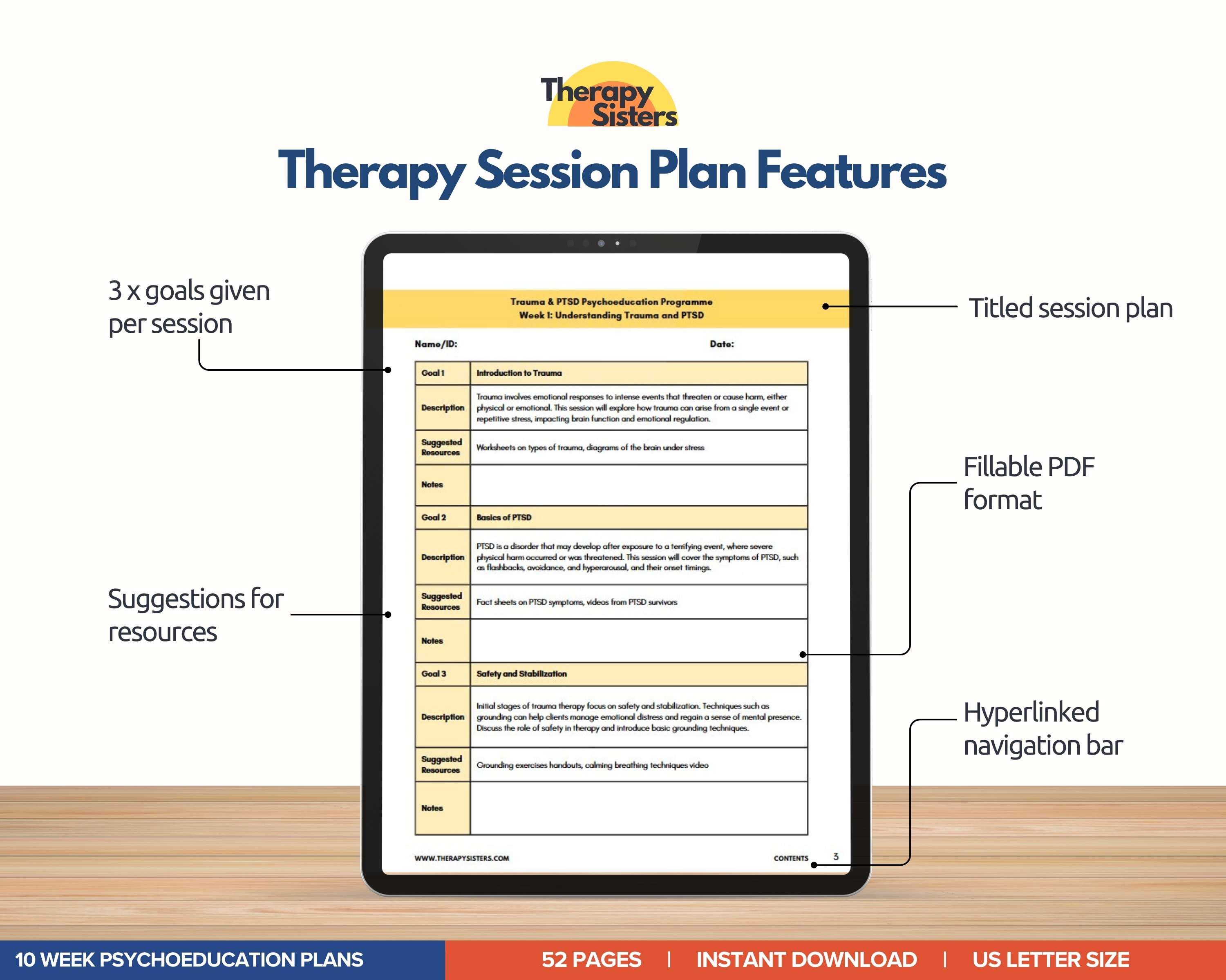 First Session Counselor Script Examples 10 Week Psychoeducation Session Plans | Therapy Scripts Progress Notes ...