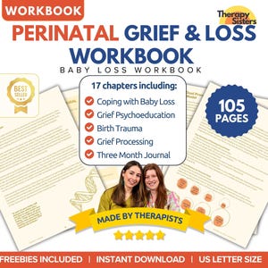 Arbetsbok om förlust och sorg för spädbarn | Arbetsblad om trauma i perinatal förlust | Sorgpsykoedukation | En mild guide för att hantera förlust