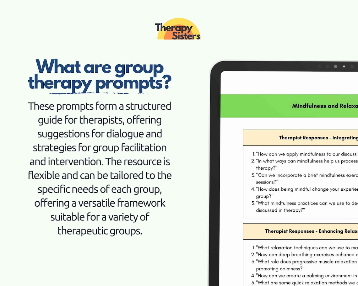 600 X Group Therapy Facilitation Prompts Counseling Tools Group Therapy ...