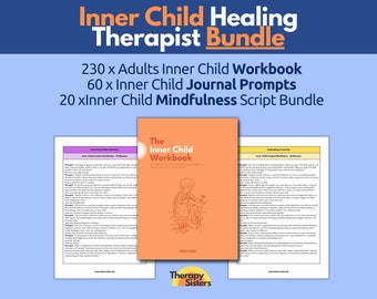 Inner Child Therapist Bundle | Psychologist Resource Therapist Tools Healing Journal Mindfulness Meditation Scripts