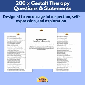 200 Gestalt Therapy Questions | Therapy Interventions Therapy Cheat Sheet Phrases Therapy Counselor Questions Conversation Starters