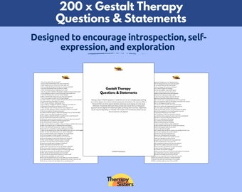 200 Gestalt Therapy Questions | Therapy Interventions Therapy Cheat Sheet Phrases Therapy Counselor Questions Conversation Starters